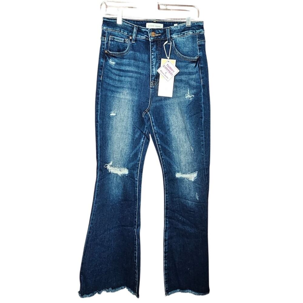 0140 RISEN High Rise Tummy Control Stretch Flare Jeans 9/29